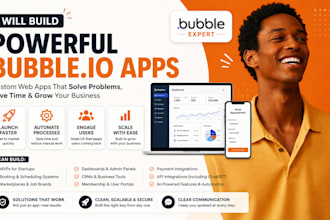 develop bubble io web app, bubble mvp bubble saas as bubble app developer