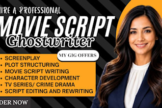 write movie script TV series short film stage play joke humor comedy screenplay