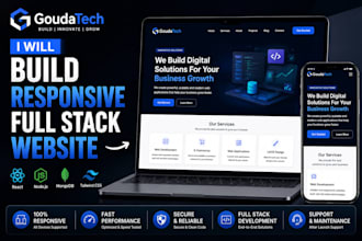 build a responsive full stack website