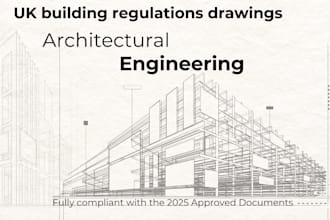 draw UK building regulations drawing for extension loft conversion or renovation