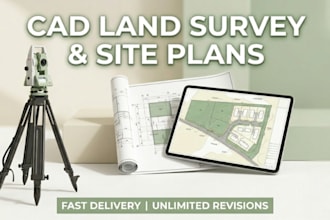create accurate land survey cad drawings and site plans