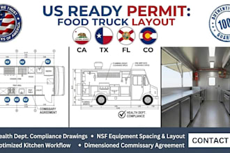 food truck layout floor plans drawings