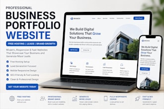 build free hosting business portfolio website for leads