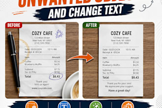 remove unwanted objects and change text in your photo