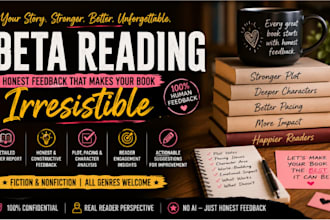 beta read fiction manuscript with detailed feedback to improve reader engagement