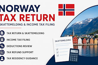 handle norway tax return, skattemelding, and norwegian income tax filing