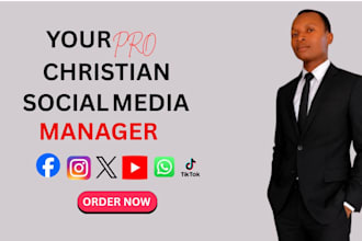 be your christian social media manager on all platforms