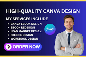 design quality canva ebook, ebook redesign, lead magnet, freebie or workbook