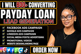 generate 800 exclusive payday loan leads personal loan leads loan google ads