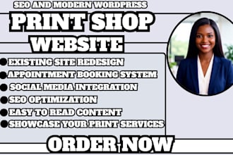 print shop website, printing company website, print service website, printing