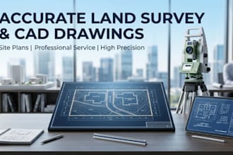 draft professional land survey, site plan, topographic and permit drawings