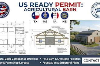 agricultural barn design building plans permit drawings