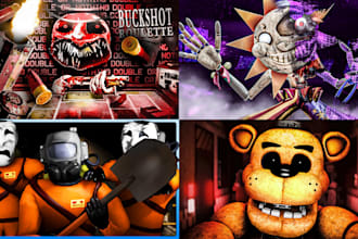 create a high quality horror gaming thumbnail