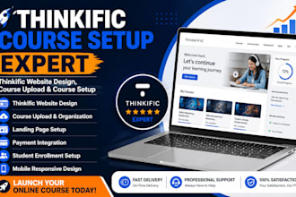 thinkific course setup thinkific website design and thinkific course upload