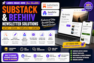 setup substack account design substack newsletter beehiiv newsletter template