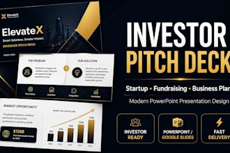 design investor pitch deck startup business plan fundraising presentation slide