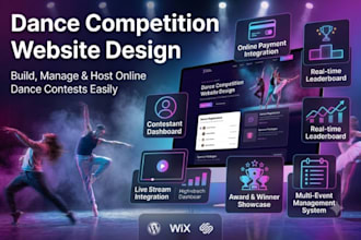 design a dance competition website, dance contest website, dance event register