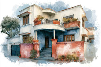 turn your home into watercolor painting
