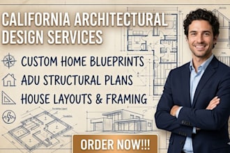 draw california structural design service layouts for custom home blueprints