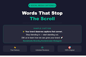 write engaging social media captions for your business
