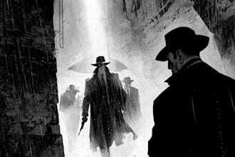 create vintage horror comic book illustration