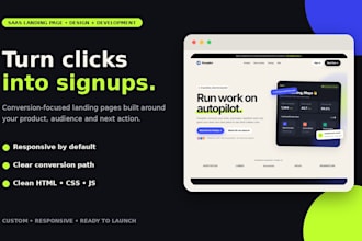 design and develop a high converting saas landing page
