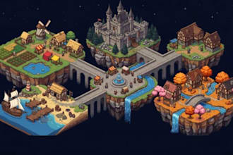 create isometric pixel art tileset tilemap rpg, indie, godot unity game assets