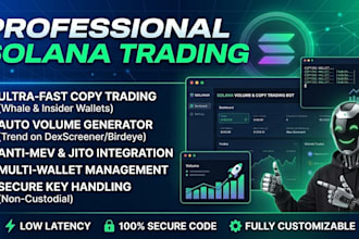 build a custom solana volume bot market maker and wallet tracker