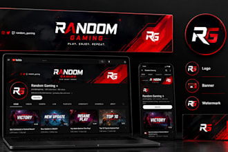 design a complete youtube channel branding kit with logo and banner