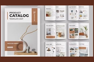 design modern product catalog, brochure, company profile lookbook and sellsheet