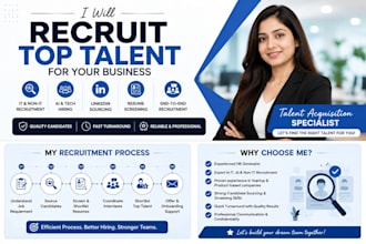 provide end to end recruitment and talent acquisition services