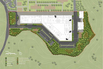 render landscape site plan and master plan