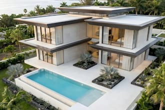 redefine 3d mediterranean villa, storey house,render outdoor living,cozy retreat