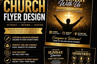 create professional church event flyers and gospel posters