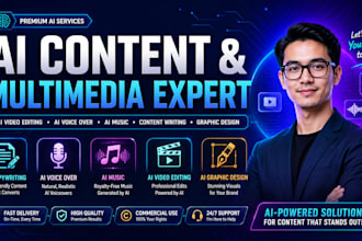 generate SEO content, ai videos, and custom ai songs