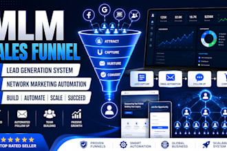 setup MLM sales funnel network marketing funnel with marketing automation