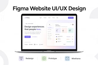 design a professional figma website UI UX redesign and prototype with wireframe
