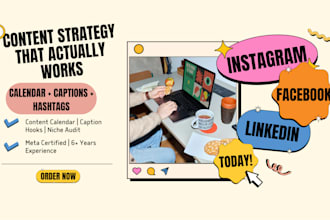 create a social media content strategy and calendar for you