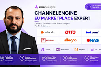 set up channelengine for zalando otto bol and eu marketplaces