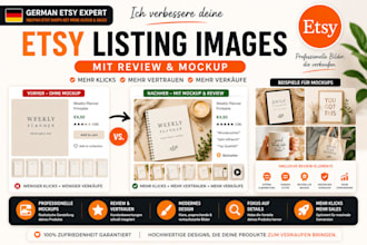 improve your etsy listing images with review and mockups