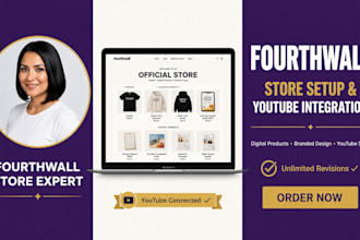 setup fourth wall store with digital products and fourthwall youtube integration