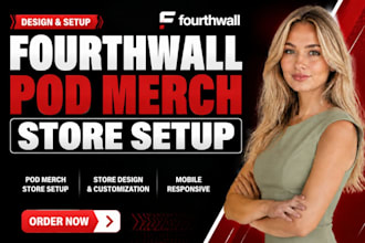 setup fourth wall store design fourthwall website, setup fourth wall pod merch
