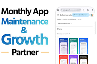 be your monthly app maintenance and growth partner