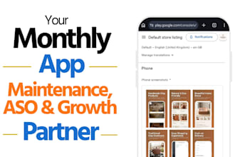 be your monthly app maintenance aso and growth partner