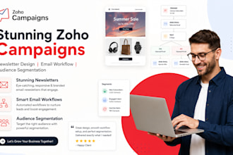 design stunning zoho campaigns newsletter, email workflow, audience segmentation
