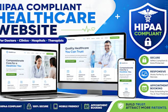 design a hipaa compliant healthcare medical clinic website for doctor and clinic