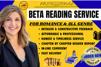 beta read romance fantasy thriller novel and provide honest detailed feedback