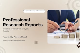 write economic research reports and data analysis