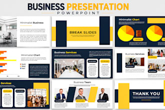 redesign your business powerpoint presentation, google slide, canva pitch deck