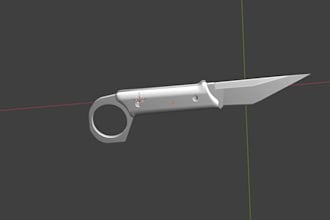 do custom knife design, kitchens knife and knife scale design in 3d cad modeling